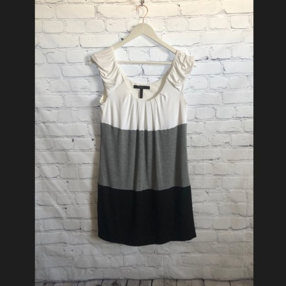 BCBG MaxAzria modest cap sleeve striped dress - Picture 3 of 7